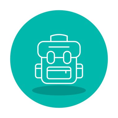 sırt çantası simgesi vektör illüstrasyonu