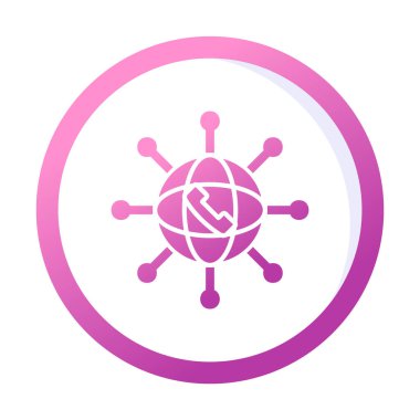 Basit ağ simgesi, vektör illüstrasyonu