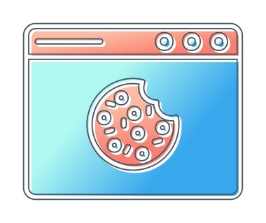 Basit Web Kurabiyeleri simgesi, vektör illüstrasyonu