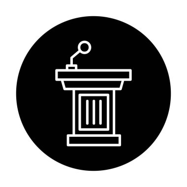 Podyum simgesinin vektör illüstrasyonu 