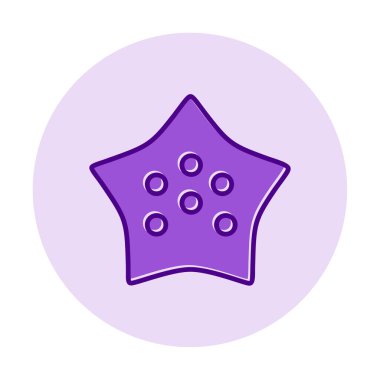 denizyıldızı düz ikon vektör çizimi 