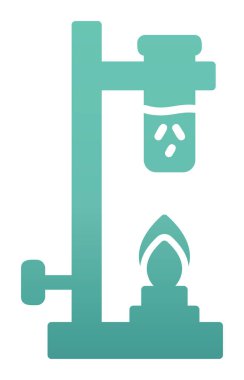 düz Bunsen yazıcı doğrusal simgesi. 