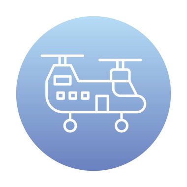 Askeri Heliciopter vektör ikonu. biçim düzdür  