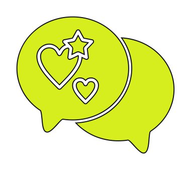 Basit konuşma balonu simgesi, vektör illüstrasyonu