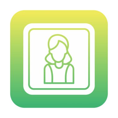 kadın avatar simgesi vektör illüstrasyonu