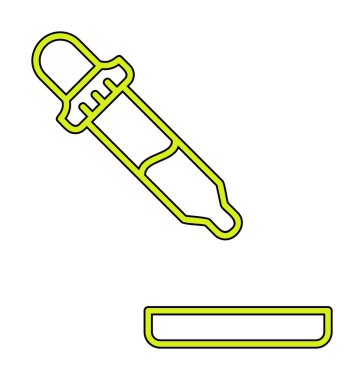 Pipette düz renk vektör ikonu tasarımı 