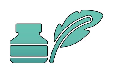 Quill ve Ink vektör simgesi