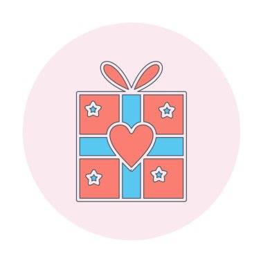 hediye kutusu ikon vektör çizimi tasarımı 