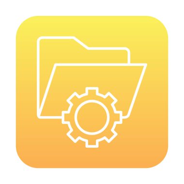 Basit Veri Yönetimi simgesi, vektör illüstrasyonu