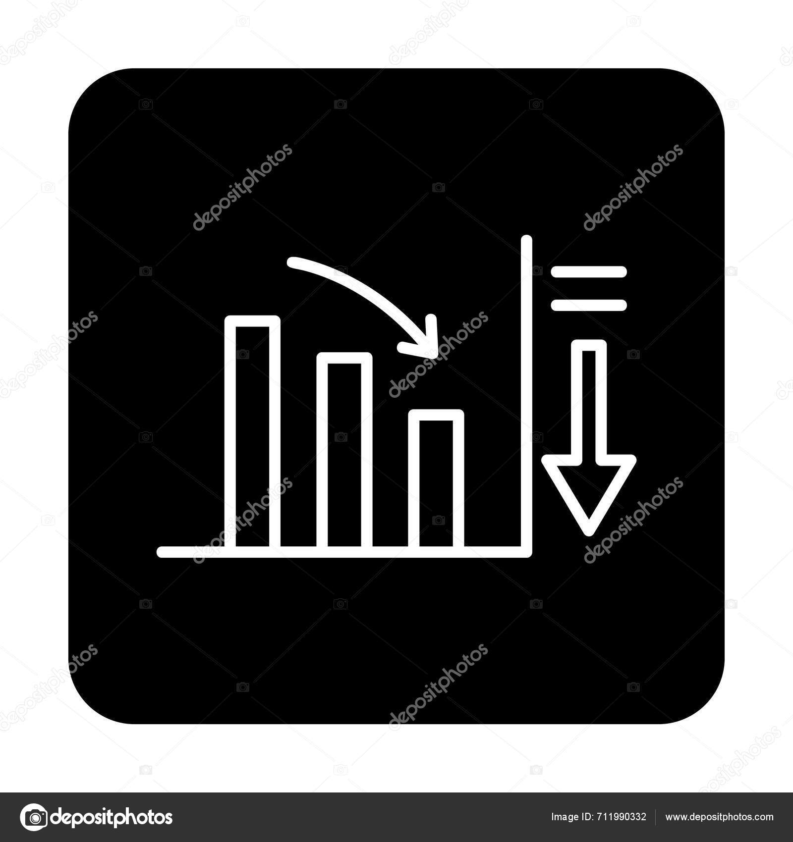 Simple Diminuer Icône Graphique Illustration Vectorielle