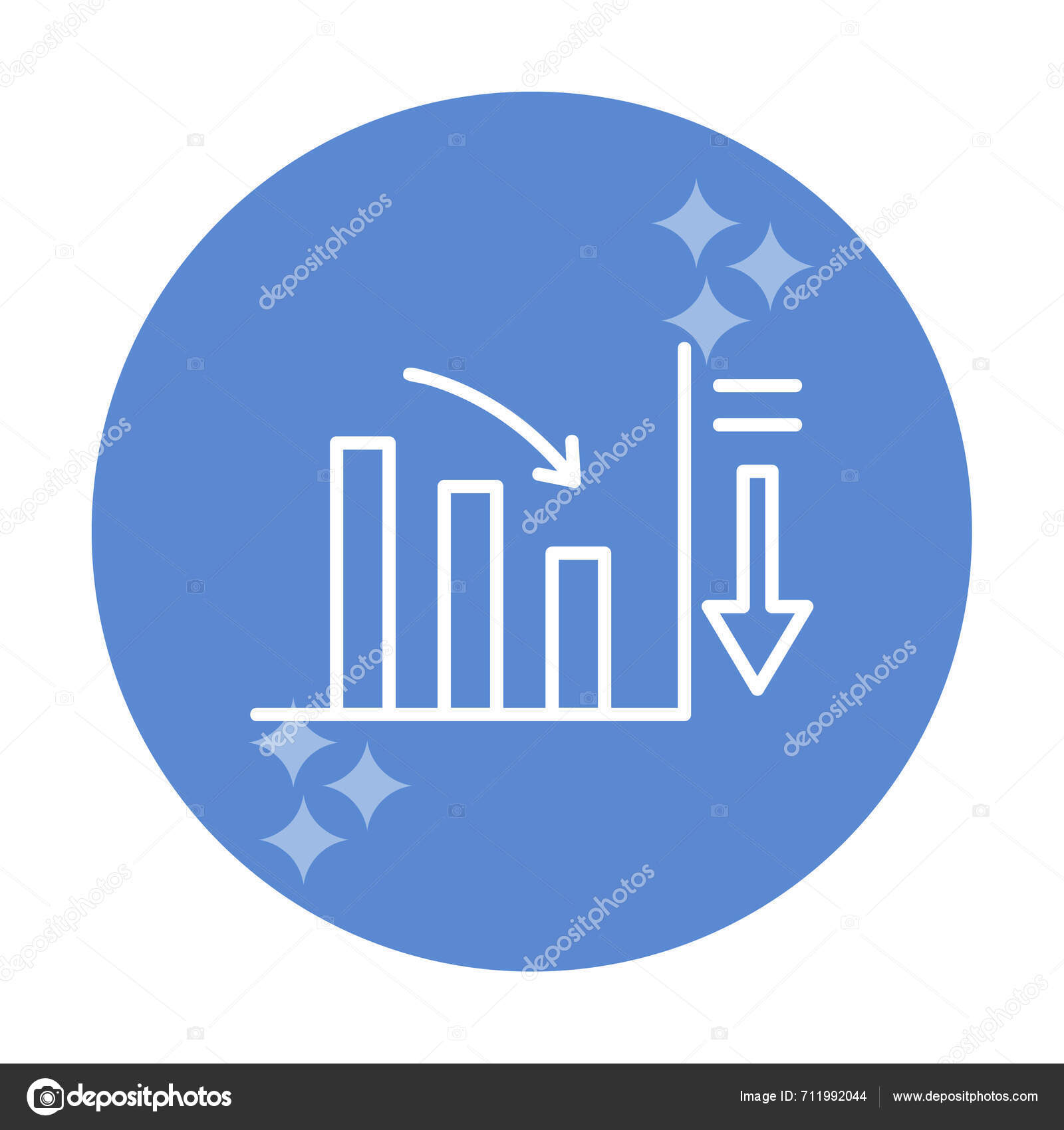 Simple Diminuer Icône Graphique Illustration Vectorielle