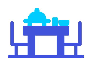 Basit ziyafet simgesi, vektör illüstrasyonu