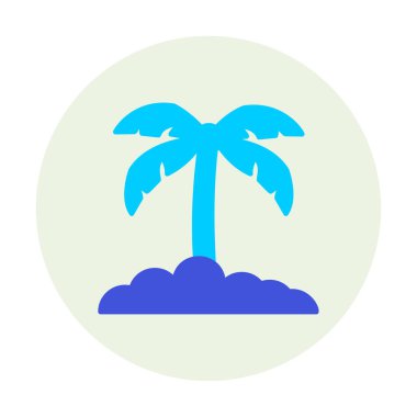 palmiye ağacı kutsal kişilerin resmi, vektör çizim