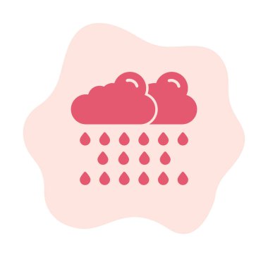 yağmur simgesi, vektör illüstrasyonu  