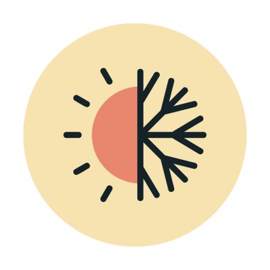 Hava durumu simgesi, vektör illüstrasyonu 