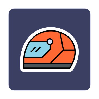 Kask simge vektör çizim yarış                 