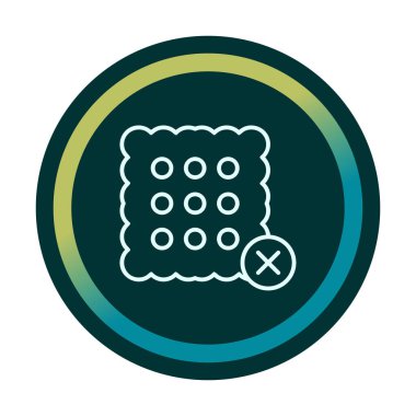 Basit Şekersiz simge, vektör illüstrasyonu