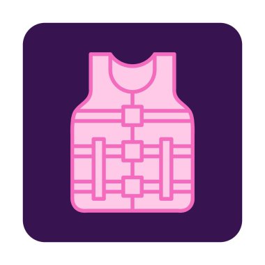 Güvenlik Yelekleri simgesi, vektör illüstrasyonu basit tasarım