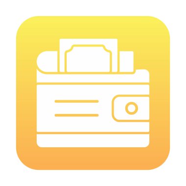 Cüzdan. Web simgesi basit vektör çizimi tasarımı