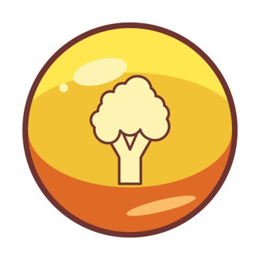 brokoli web simgesi, vektör illüstrasyonu  