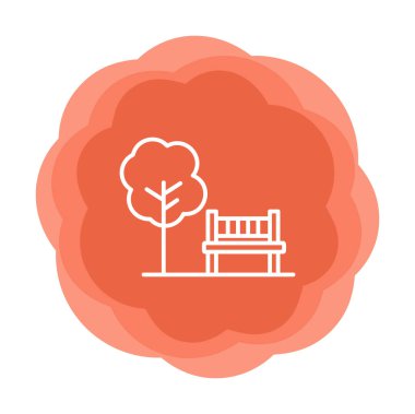 Yedek vektör renk simgesine sahip park 