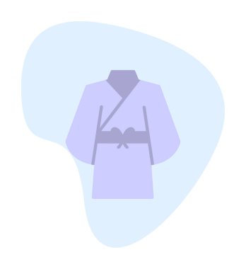 Yukata simgesi, doğrusal izole edilmiş illüstrasyon, ince çizgi vektörü, web tasarım işareti 