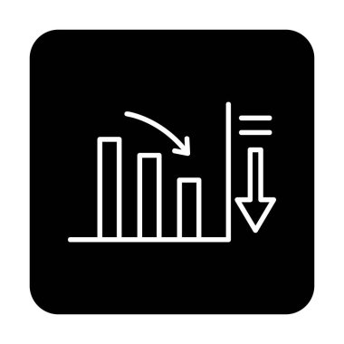 Basit grafik simgesi, vektör illüstrasyonunu azalt