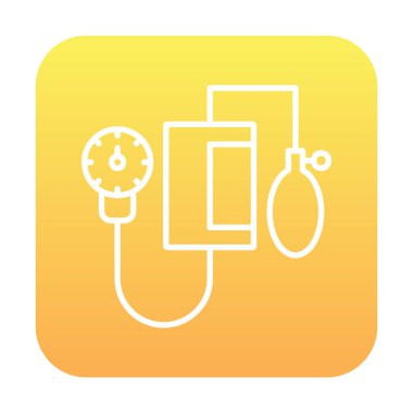 Basit Kan basıncı ölçüm simgesi, vektör illüstrasyonu