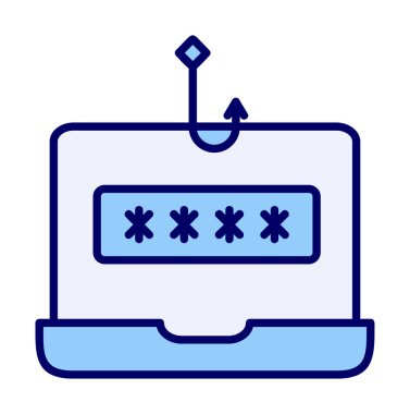 parola phishing simge vektör illüstrasyon tasarımı