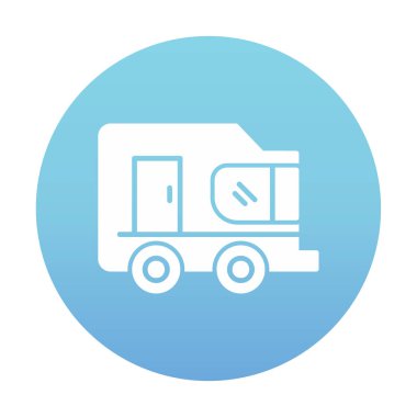 Karavan ikonu. tasarım çizimi. vektör