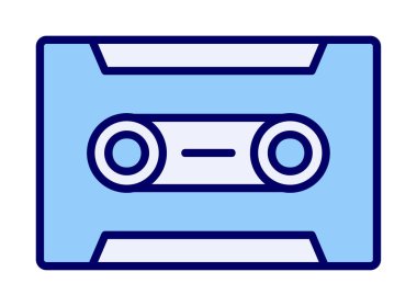 Kaset. Web simgesi basit illüstrasyon                               