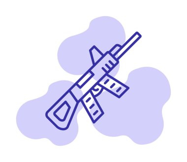 Makine Tüfeği vektör illüstrasyonu