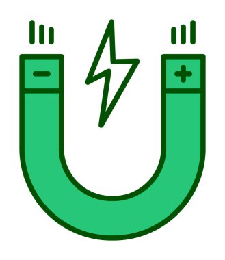 Mıknatıs düz simgesinin vektör çizimi 