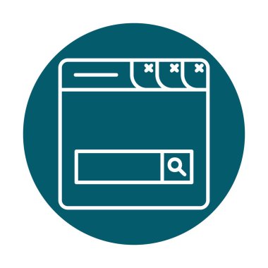 Basit Düz Arama Çubuğu vektör illüstrasyon tasarımı