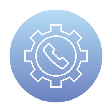 Teknik destek simge vektör çizim                 