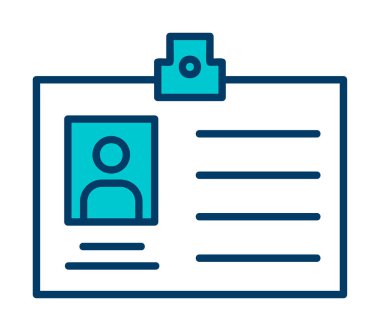 Üyelik Kartı simgesinin vektör illüstrasyonu