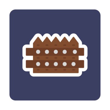 çit web simgesi, vektör çizim 