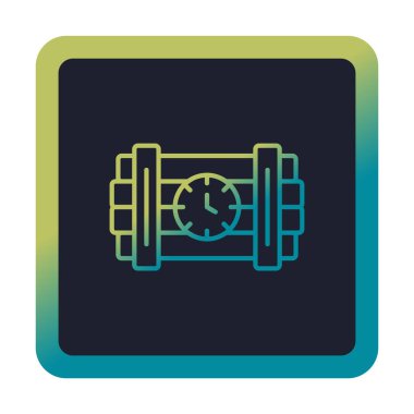 Zaman bombası ikonu vektör illüstrasyonu.