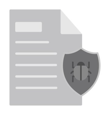 Hata kalkanı simgesi, vektör illüstrasyonlu dosya simgesi 