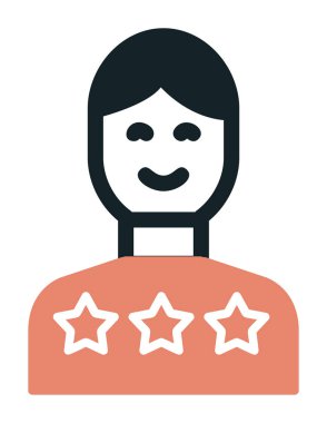 Müşteri memnuniyeti derecelendirme simgesi, vektör illüstrasyonu  