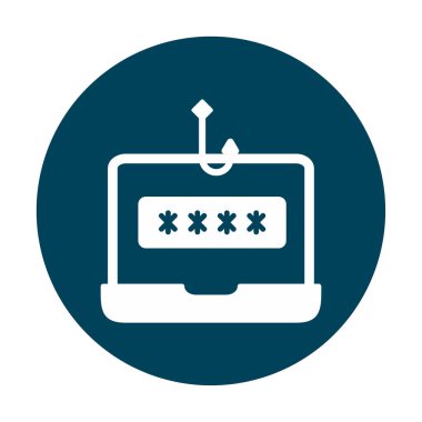 parola phishing simge vektör illüstrasyon tasarımı