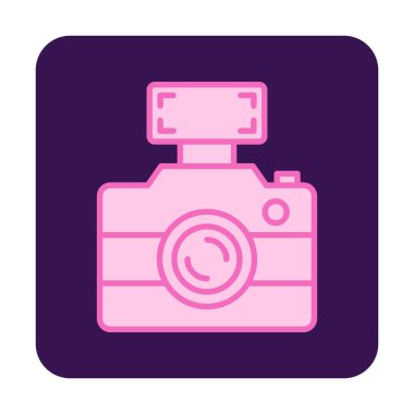 fotoğraf makinesi simgesi, vektör illüstrasyonu