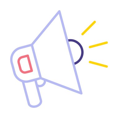 megafon ikonu. Hoparlör vektör illüstrasyonu. düz dizayn