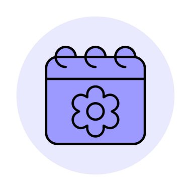 Sakura tarih simgesi, vektör çizimi 