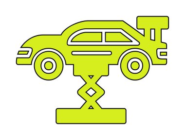 Araba Kaldırma simgesi, vektör illüstrasyonu 