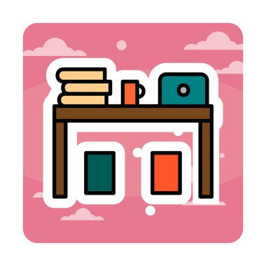 bilgisayar Resepsiyon simge vektör çizim 