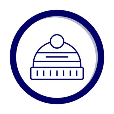 Kış Şapkası simgesinin vektör illüstrasyonu