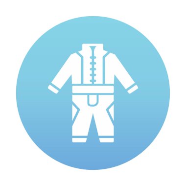 Race Suit web simgesi, vektör illüstrasyonu