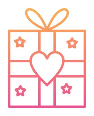 hediye kutusu ikon vektör çizimi tasarımı 