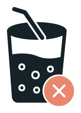 Meyve suyu işareti yok. Web simgesi basit illüstrasyon 